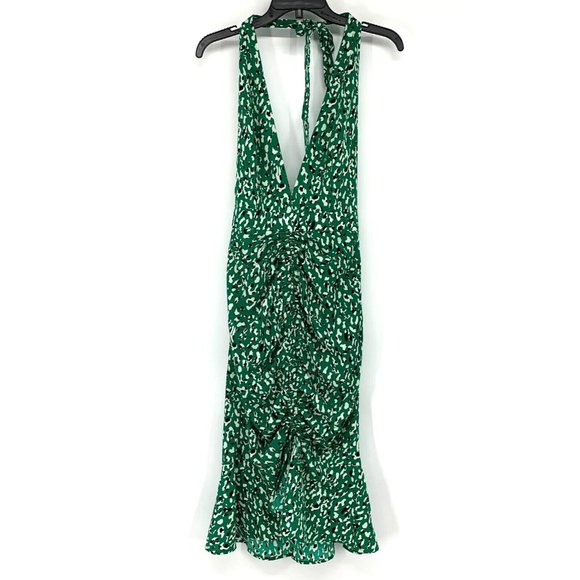 Honey Punch Dresses & Skirts - Honey Punch Dress Green Halter Neck Sleeveless Ruched